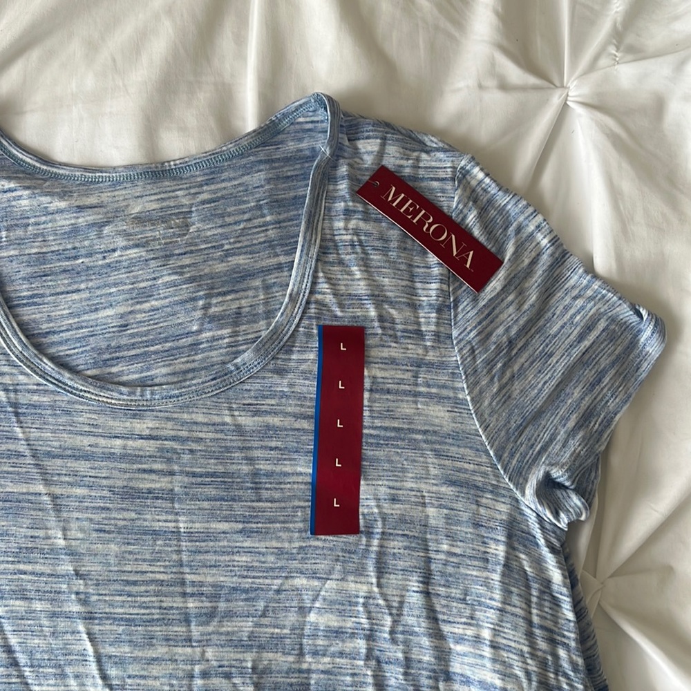 Merona- Target, size L, blue t shirt (full length)